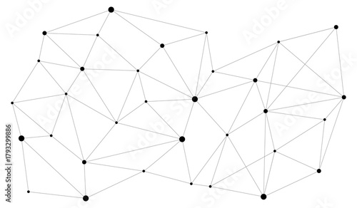 Abstract geometric background with connected lines and dots 