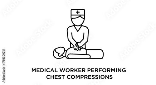 Medical professional providing chest compressions to a person in need of help