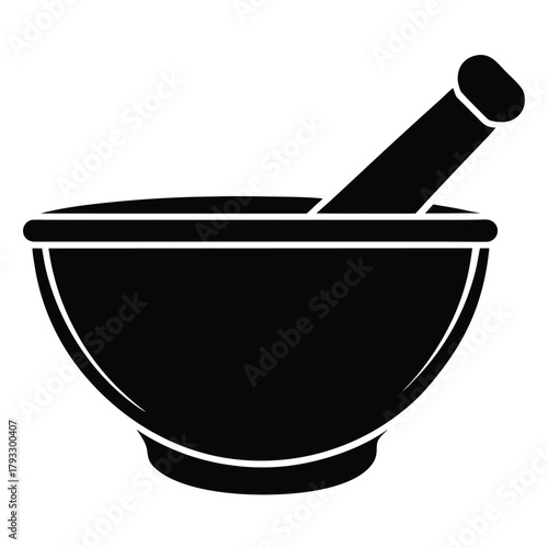 mortar and pestle vector icon