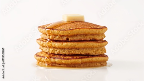 Wallpaper Mural Stack of pancakes with butter on top, showcasing a delicious breakfast option. Torontodigital.ca