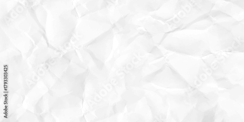 white paper background. Crumpled on white background paper texture.