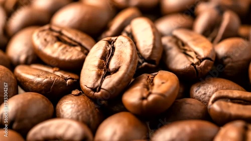 Wallpaper Mural Close-up of Roasted Coffee Beans - Aromatic and Delicious. Torontodigital.ca