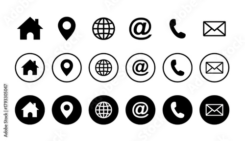 Web icon set. Website set icon vector. for computer and mobile
