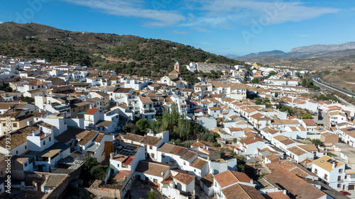 Vista aérea del municipio de Casabermeja en la provincia de Málaga, España	