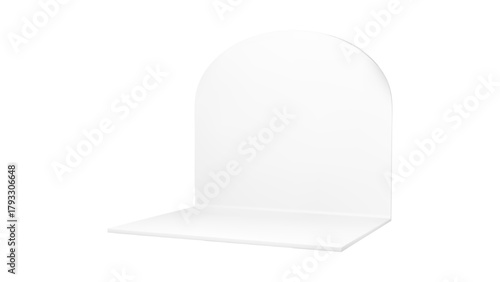 Booth stand room 3d corner mockup with white empty cube box and perspective wall. Mock up square interior for trade expo fair or exhibition event backdrop. Blank display isolated on background render