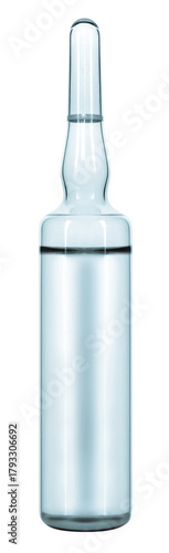 Glass medicine ampule with liquid