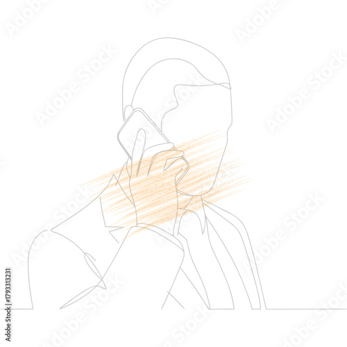 Confidentiality Concept With Linear Portrait And Secure Data