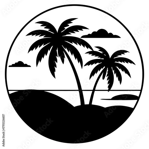 Palm trees on the beach