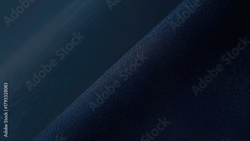 Close-up of dark fabric with textured surface and subtle lighting.