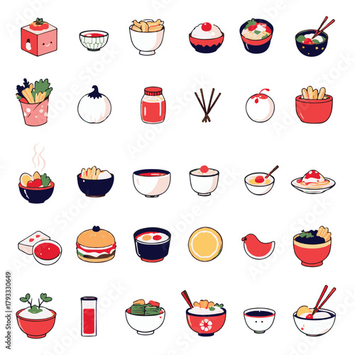 Food icon set vector illustration