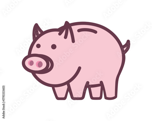Piggy Bank Illustration visualized with Simple Illustration