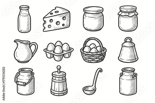 Cream milk churn vector goods pitcher bottle icon icons cheese ladle jar