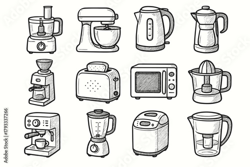 Air modern espresso icons filter kettle kitchenware machine icon microwave food vector