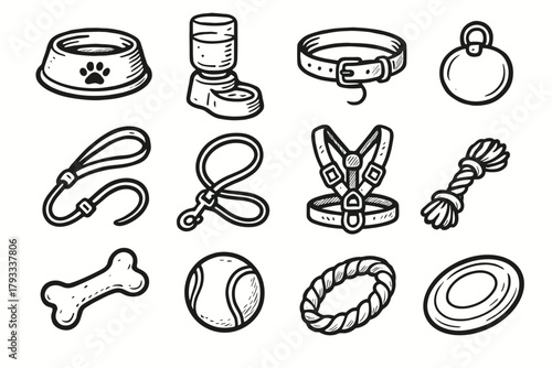 Item water icon collar bone chew icons frisbee name pet leash rubber