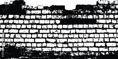 Abstract old white brick wall textured background. A brick stone wall transparent textured overlay background. Texture of a brick wall with cracks and scratches which can be used as a background. 