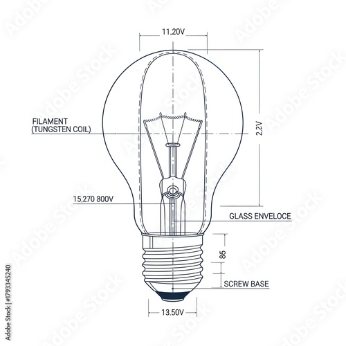 Vector Light Bulb Idea Concept Isolated on White Background