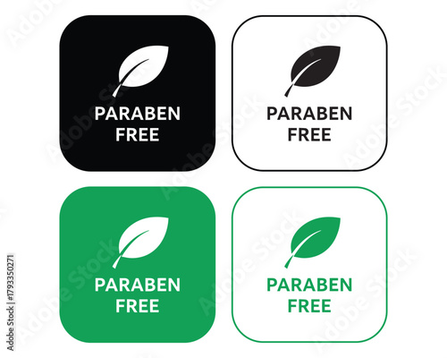 Paraben Free Symbol Set Eco Friendly Product Labels