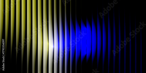 Abstract vertical lines with glowing yellow and blue light effects