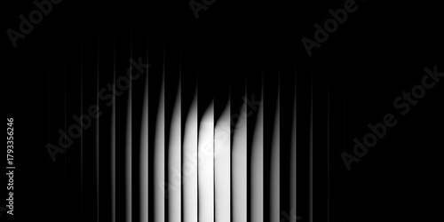 Abstract black and white vertical lines with light streaks