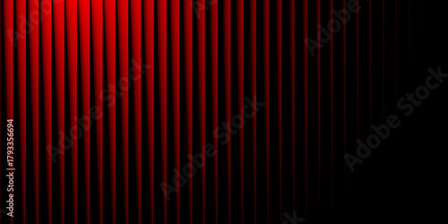 Abstract vertical red lines with dark background and light gradient