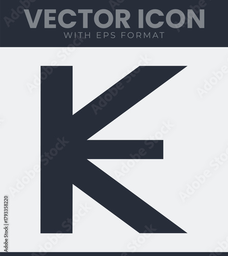 Laotian kip icon currency symbol, Laos kip sign vector illustration