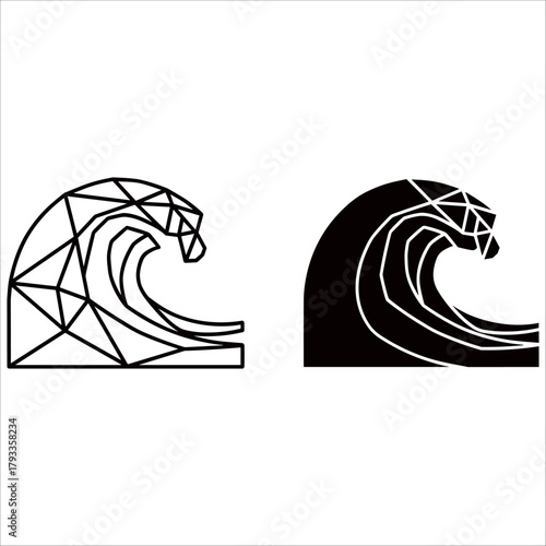 Geometric wave illustration, a modern and minimalist design