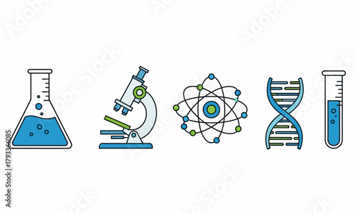 Science and Research Laboratory Equipment Illustration.