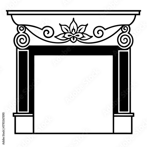 Ornate fireplace design