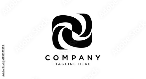Elegant and Modern Abstract Swirl Logo Design for Business and Corporate Identity