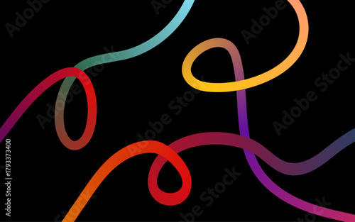 Vibrant Gradient Swirls on a Dark Background