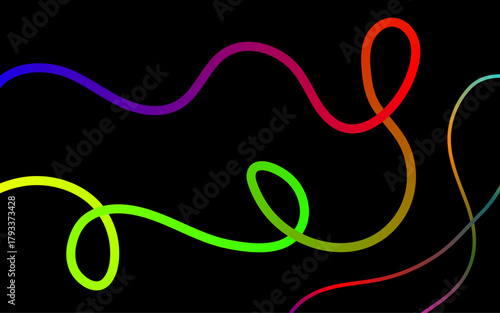 Vibrant Gradient Swirls on a Dark Background