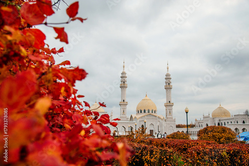 the White Mosque in Bolgar in autumn