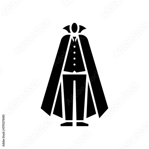 vampire glyph icon. Dracula illustration.