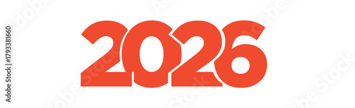 2026, nome ano novo, 2,0,2,6,  laranja