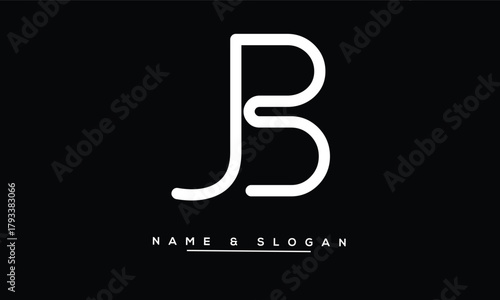 JB, BJ Abstract Letters Logo Monogram