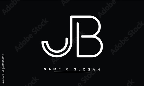 JB, BJ Abstract Letters Logo Monogram