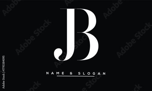 JB, BJ Abstract Letters Logo Monogram