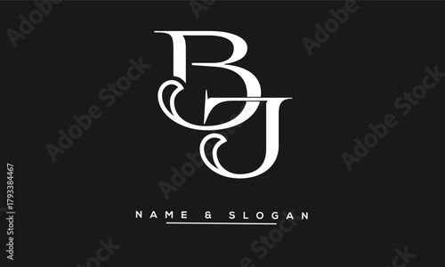 JB, BJ Abstract Letters Logo Monogram