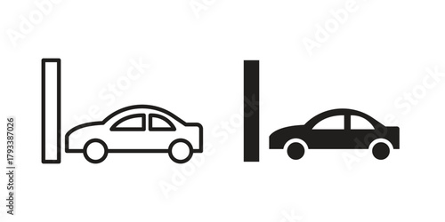 Accident icon in trendy flat style design. Vector graphic illustration.