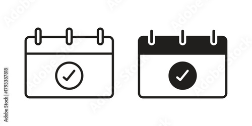 Appointment icon in trendy flat style design. Vector graphic illustration.