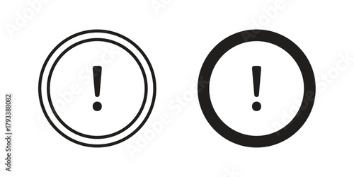 attention sign icon in trendy flat style design. Vector graphic illustration.