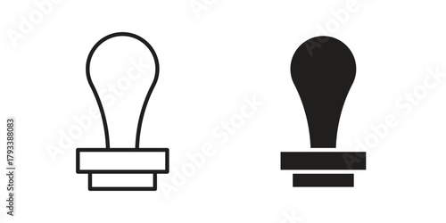 Approval stamp icon in trendy flat style design. Vector graphic illustration.