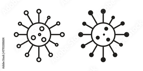 Bacteria icon in trendy flat style design. Vector graphic illustration.