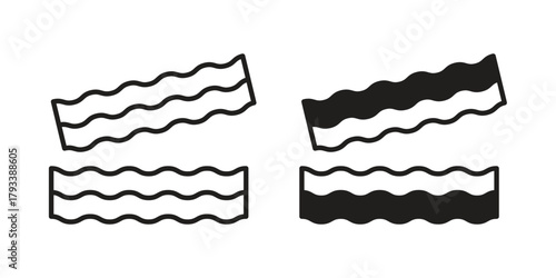 Bacon icon in trendy flat style design. Vector graphic illustration.