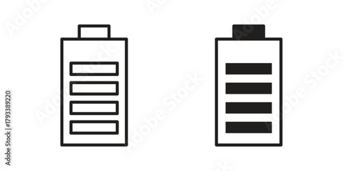 Battery icon in trendy flat style design. Vector graphic illustration.