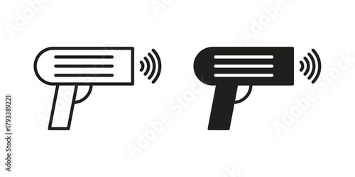 Barcode scanner icon in trendy flat style design. Vector graphic illustration.