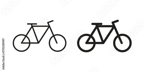 Bicycle icon in trendy flat style design. Vector graphic illustration.