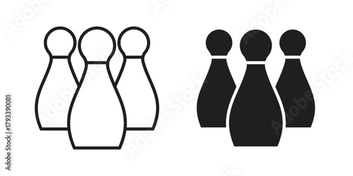 Bowling icon in trendy flat style design. Vector graphic illustration.