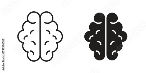 Brain icon in trendy flat style design. Vector graphic illustration.