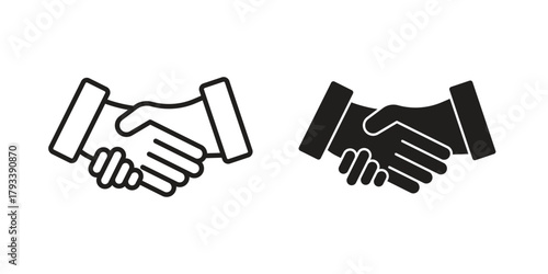 Business deal icon in trendy flat style design. Vector graphic illustration.